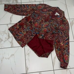 ColdWater Creek Women’s Paisley Shirt/Jacket Shacket 1x